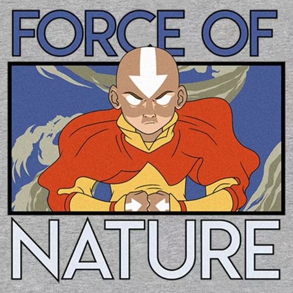 Avatar The Last Airbender Force of Nature Graphic Tee T-Shirt (YL) Gray NWT - Picture 3 of 8